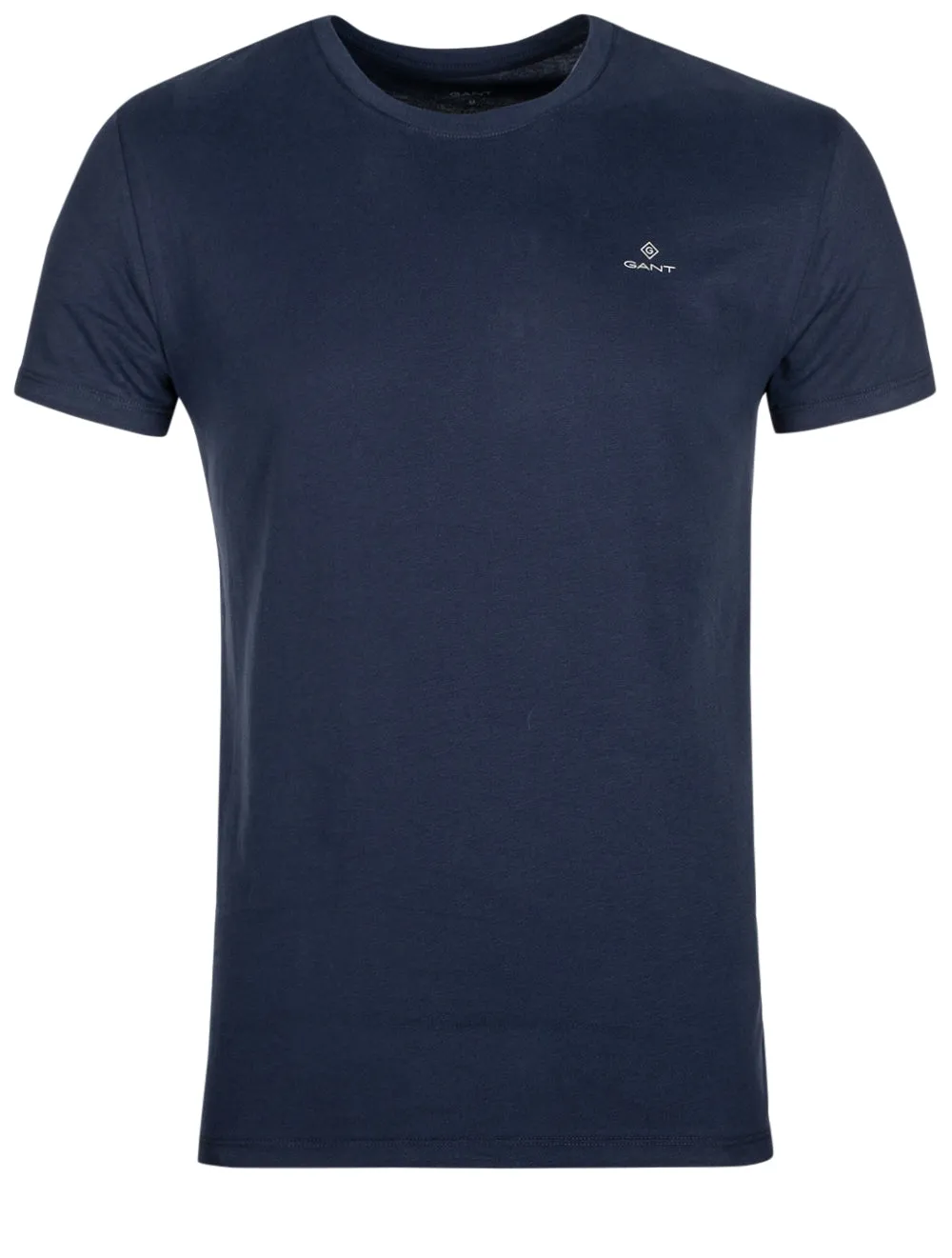 2er-Pack Rundhals-T-Shirts Marineblau Weiß