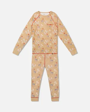 Zweiteiliger Weihnachts-Pyjama-Set für erwachsene Männer