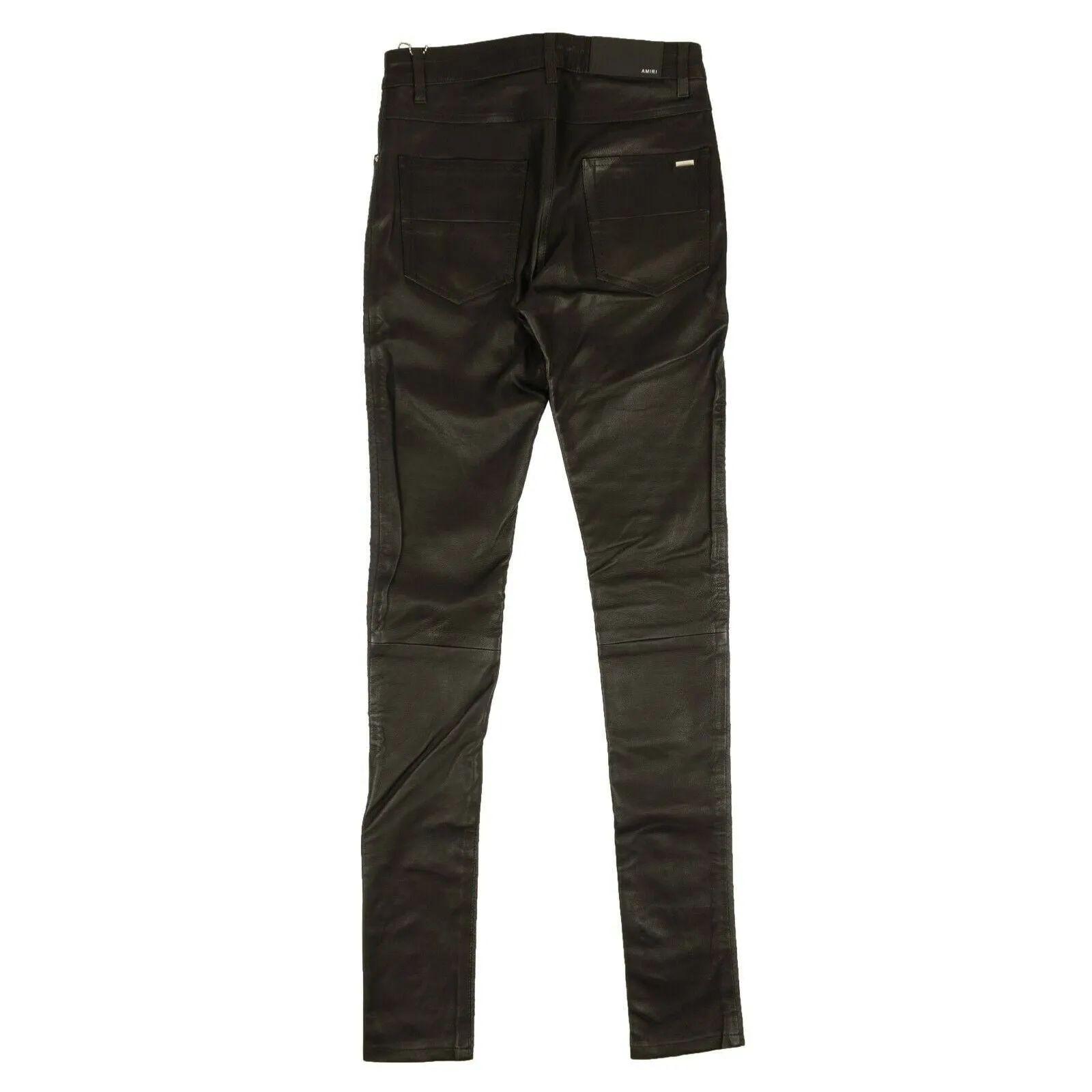 Schwarze Lederhose mit Schlangenmuster