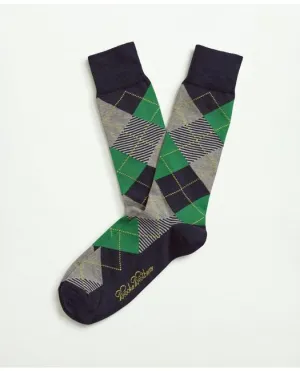 Brooks Brothers Herren Argyle Crew Socken Marineblau Brooks Brothers
