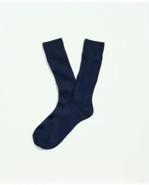 Brooks Brothers Herren Kaschmir-Crewsocken Dunkelblau Brooks Brothers