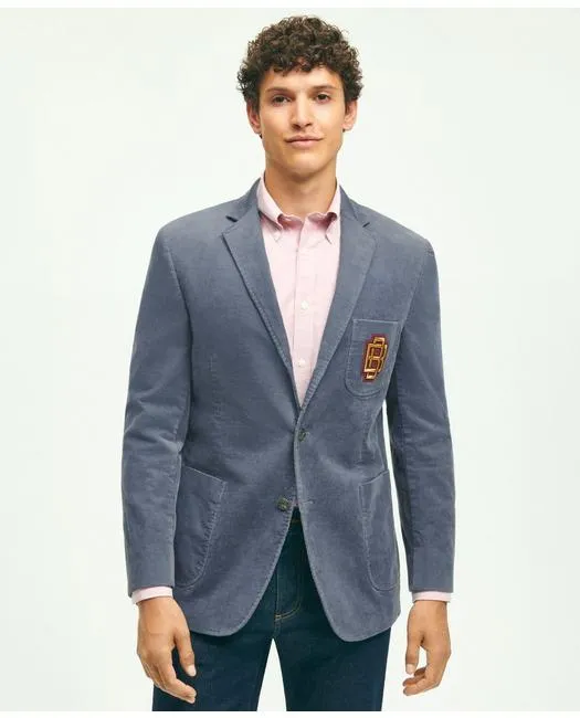 Brooks Brothers Herren Classic Fit Stretch Baumwolle Feincord Sportjacke Blau Brooks Brothers