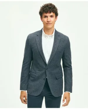 Brooks Brothers Herren Classic Fit Stretch Baumwoll-Strick-Pinstripe-Sportjacke Marine Brooks Brothers