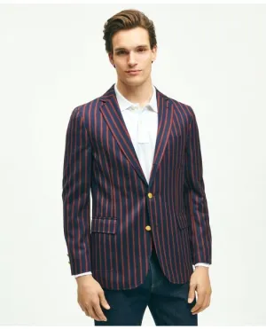 Brooks Brothers Herren Blazer im klassischen Schnitt aus Wolle mit Streifenmuster in Marineblau Brooks Brothers
