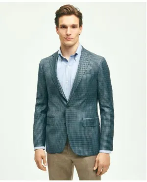 Brooks Brothers Herren Classic Fit Woll-Guncheck-Sportjacke Aqua Brooks Brothers