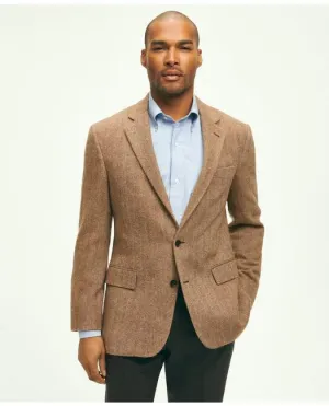 Brooks Brothers Herren Classic Fit Woll-Fischgrät-Sportmantel Braun Brooks Brothers