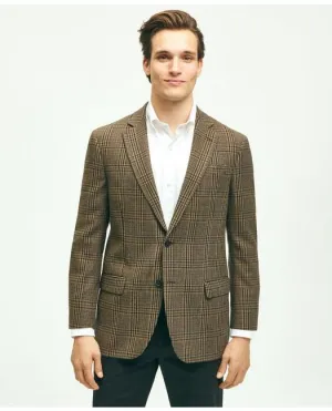 Brooks Brothers Herren Classic Fit Woll-Hopsack Karo Sportjacke Braun Brooks Brothers