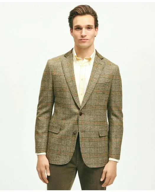Brooks Brothers Herren Classic Fit Woll-Karo 1818 Sportjacke Braun Brooks Brothers