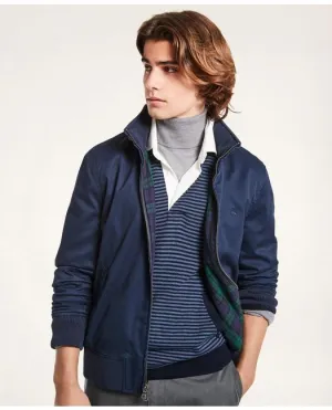 Brooks Brothers Herren Baumwoll Bomberjacke Marine Brooks Brothers
