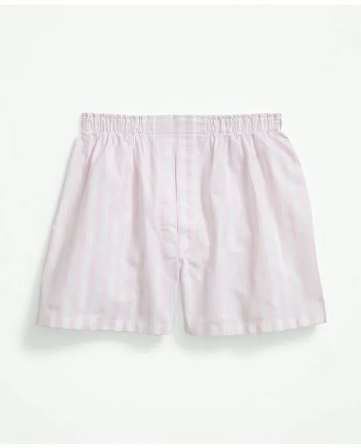 Brooks Brothers Herren-Boxershorts aus Baumwolle im Oxford-Streifen-Design Pink Brooks Brothers
