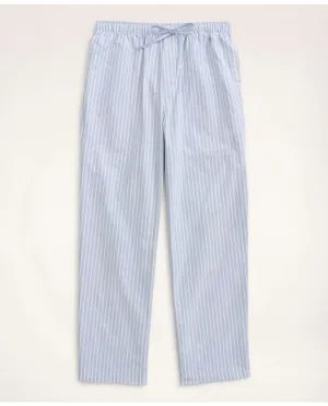 Brooks Brothers Herren Baumwoll Oxford Streifen Haushose Blau Brooks Brothers