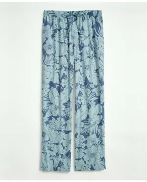 Brooks Brothers Herren Baumwoll-Poplin Freizeithose mit Blumenmuster in Türkis Brooks Brothers