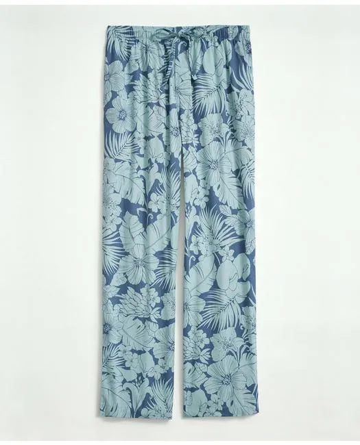 Brooks Brothers Herren Baumwoll-Poplin Freizeithose mit Blumenmuster in Türkis Brooks Brothers