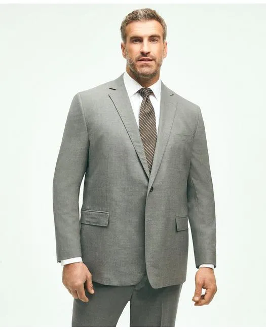 Brooks Brothers Herren Explorer Kollektion Große & Hohe Anzugsjacke Hellgrau Brooks Brothers