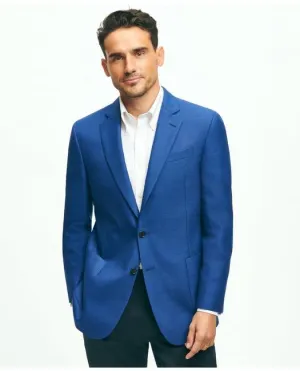 Brooks Brothers Herren Madison Traditional-Fit Woll-Hopsack Sportjacke Blau Brooks Brothers