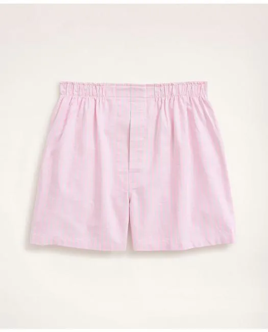 Brooks Brothers Herren Oxford Streifen Boxers Pink Brooks Brothers