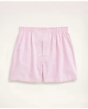 Brooks Brothers Herren Oxford Streifen Boxers Pink Brooks Brothers
