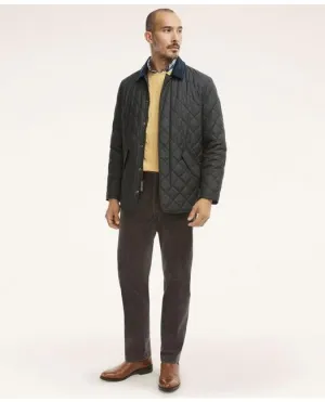 Brooks Brothers Herren Paddock Diamond Steppmantel Schwarz Brooks Brothers