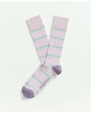 Brooks Brothers Herren Pastell Streifen Socken Pink Brooks Brothers