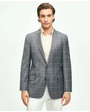 Brooks Brothers Herren Regent Classic-Fit Woll-Karo Sportjacke Grau Brooks Brothers