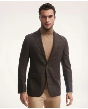 Brooks Brothers Herren Regent Regular-Fit Glen Plaid mit Deco-Woll-Sportjacke Braun Brooks Brothers