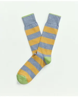 Brooks Brothers Herren Rugby-Streifen-Crew-Socken Blau Brooks Brothers