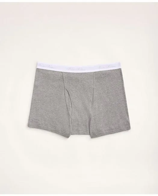 Brooks Brothers Herren Boxershorts aus Supima-Baumwolle - 3er Pack Grau Brooks Brothers