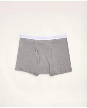 Brooks Brothers Herren Boxershorts aus Supima-Baumwolle - 3er Pack Grau Brooks Brothers