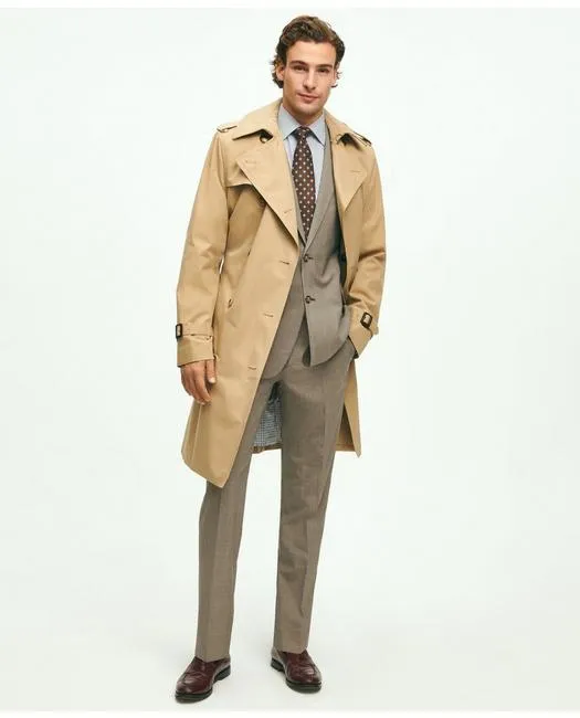 Brooks Brothers Herren Trenchcoat mit Thermore-Füllung aus Supima-Baumwolle Khaki Brooks Brothers