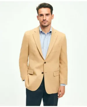 Brooks Brothers Herren Sportjacke im klassischen Schnitt aus Hair Twill 1818, Farbe Kamel, Brooks Brothers