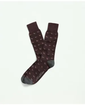 Brooks Brothers Herren Socken aus Wollmischgewebe im Paisley-Muster Dunkelrot Brooks Brothers