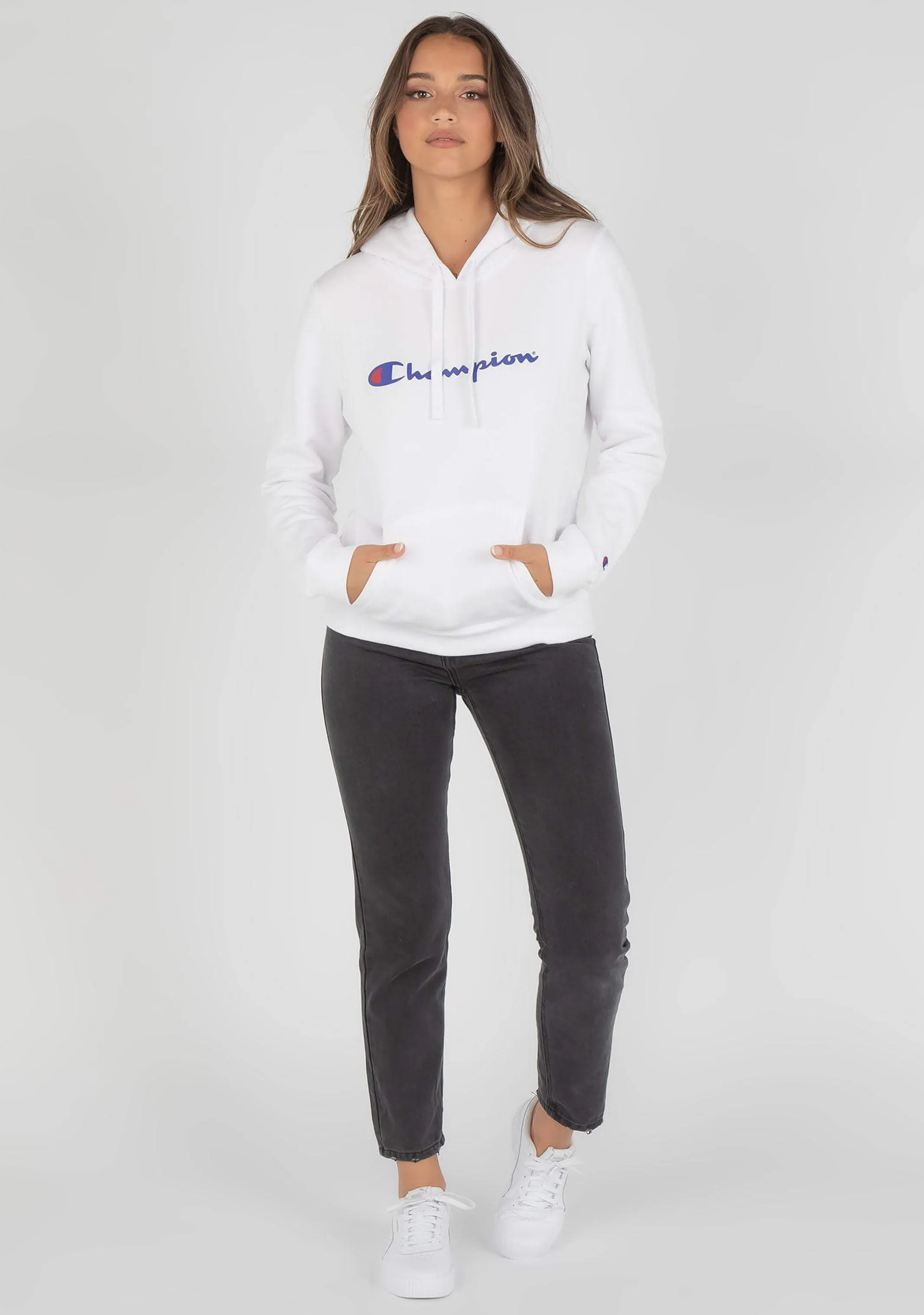 Champion Women’s Script Hoodie Weiß