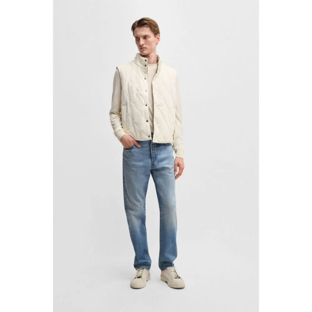 Klassisch geschnittene Jeans in blauem Comfort-Stretch-Denim