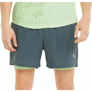 Bekleidung Puma Herren Puma 5 Inch Graphic 2 In 1 Herren Laufshorts - Grau