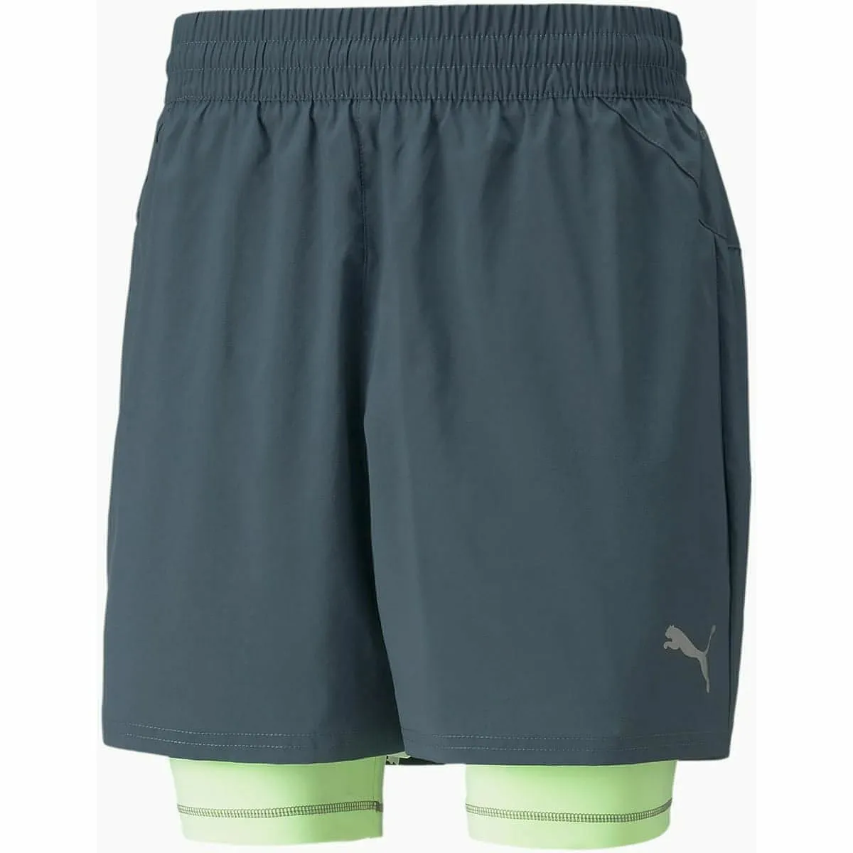 Bekleidung Puma Herren Puma 5 Inch Graphic 2 In 1 Herren Laufshorts - Grau