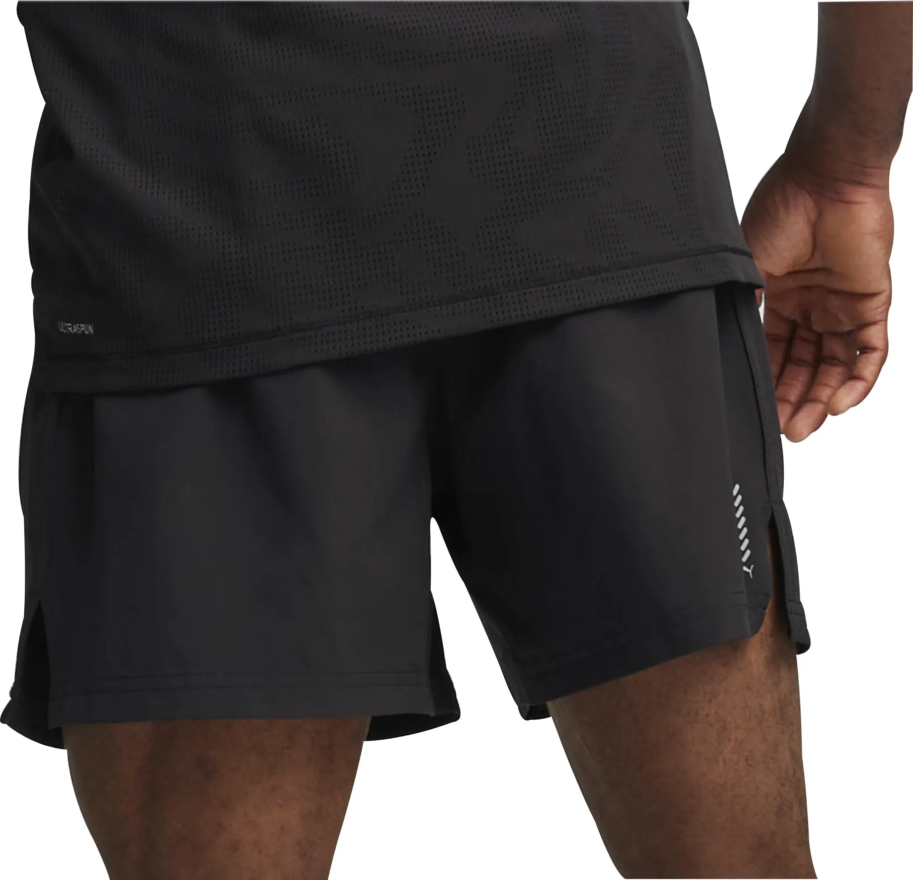 Bekleidung Puma Herren Puma Run Velocity Ultraweave 5 Zoll Herren Laufshorts - Schwarz