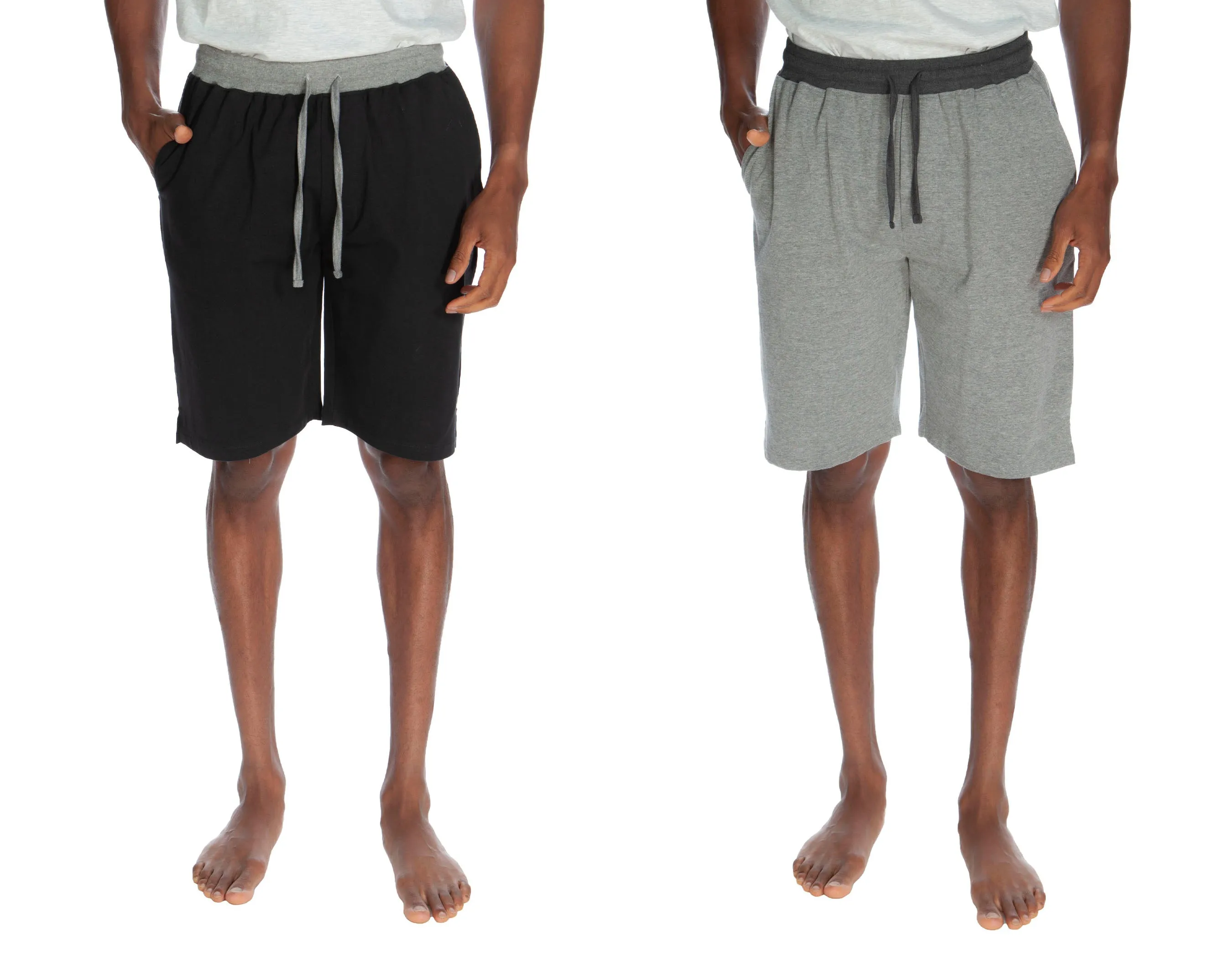 Kontrast Taillen Lounge Shorts 2er Pack