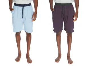 Kontrast Taillen Lounge Shorts 2er Pack