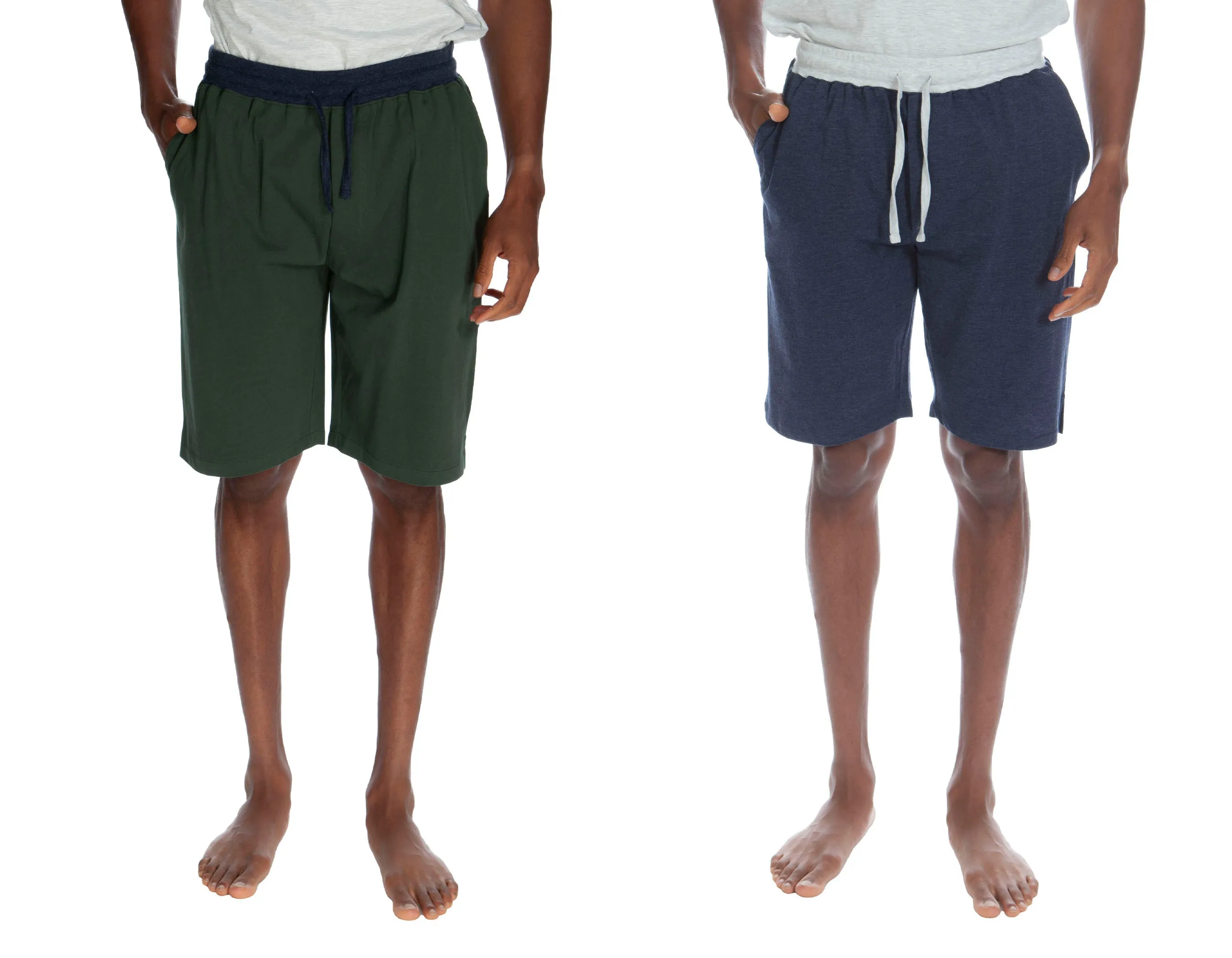 Kontrast Taillen Lounge Shorts 2er Pack