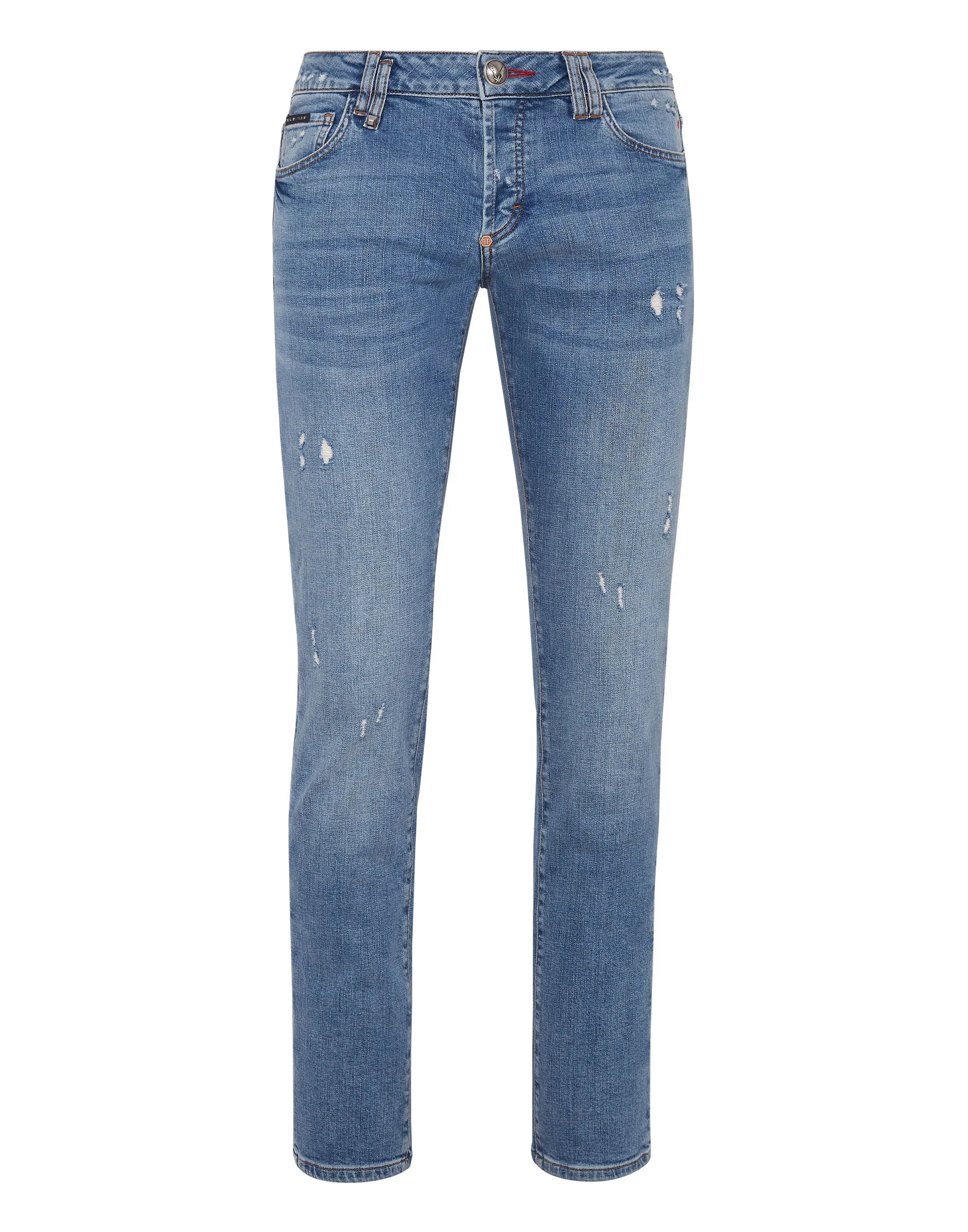 Denim Hose Gerade Schnitt Supreme Ikone Plein