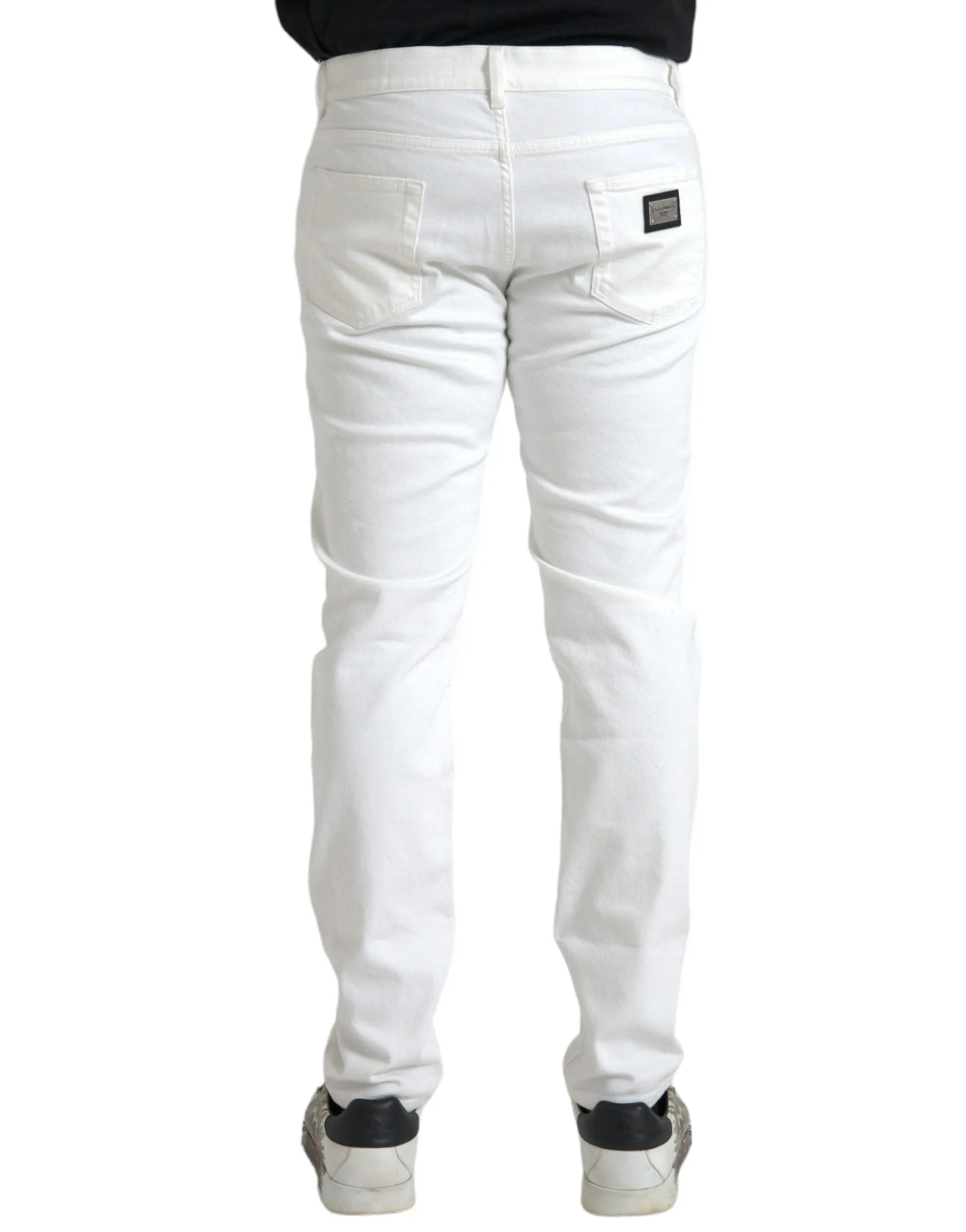 Dolce & Gabbana Baumwoll-Stretch Skinny Herren Jeans in Blau