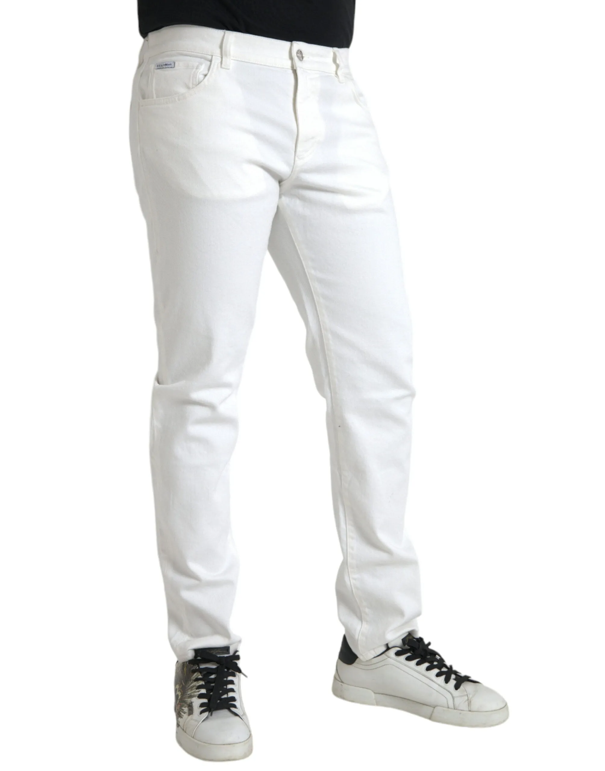 Dolce & Gabbana Baumwoll-Stretch Skinny Herren Jeans in Blau