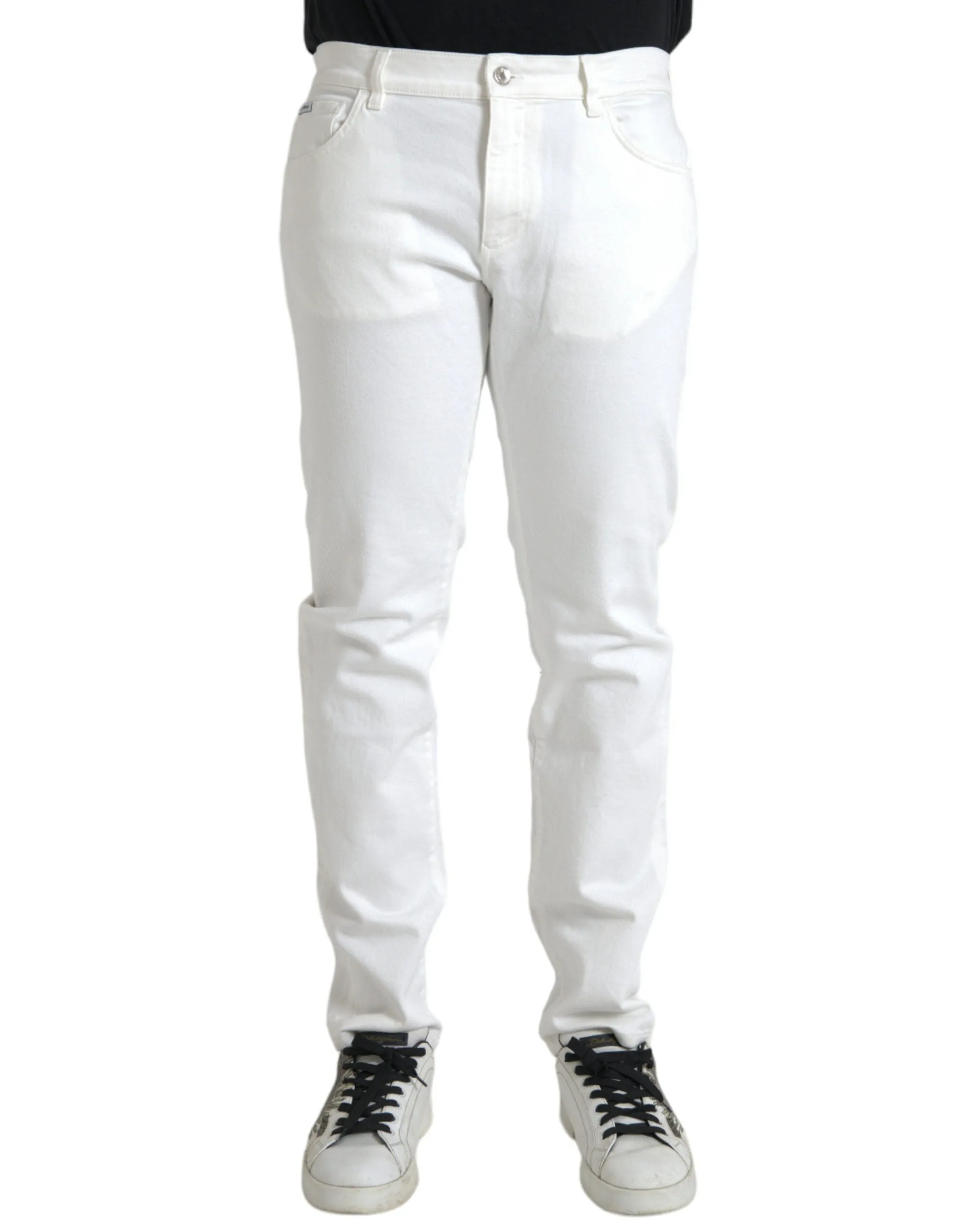 Dolce & Gabbana Baumwoll-Stretch Skinny Herren Jeans in Blau