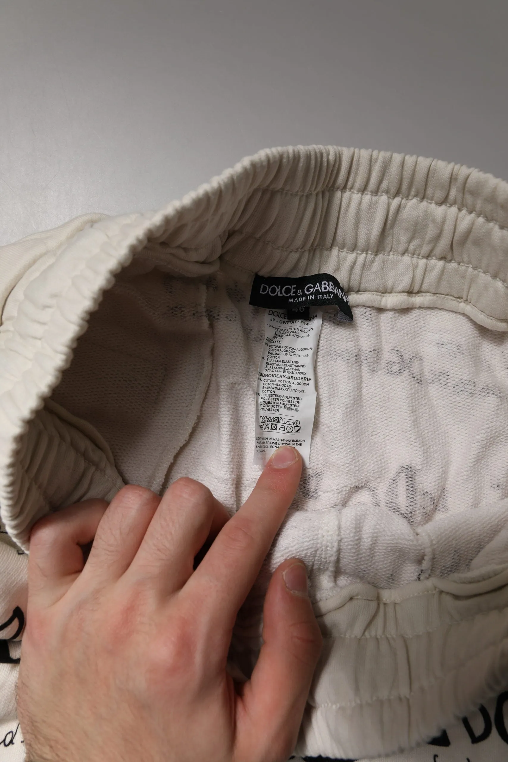 Dolce & Gabbana Logo Print Herren Skinny Sweatpants (Secondhand)