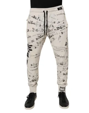 Dolce & Gabbana Logo Print Herren Skinny Sweatpants (Secondhand)