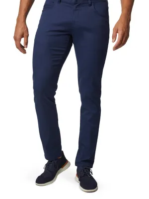 Alltägliche Twill Fünf-Taschen-Hose in Marineblau