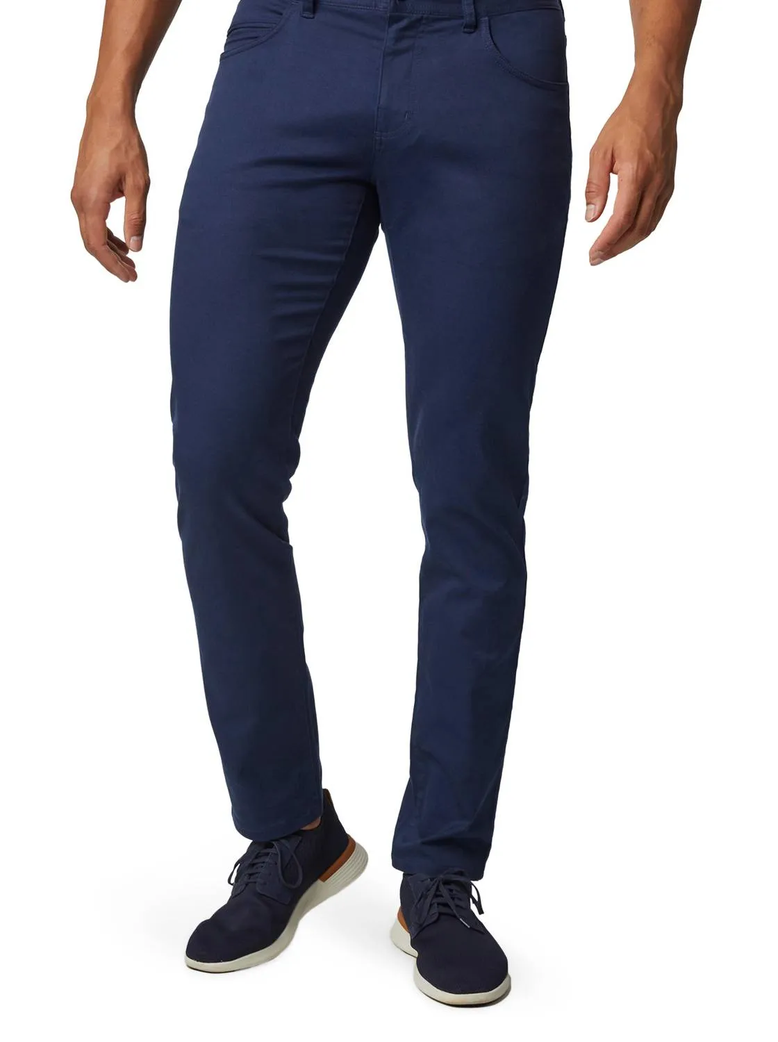 Alltägliche Twill Fünf-Taschen-Hose in Marineblau