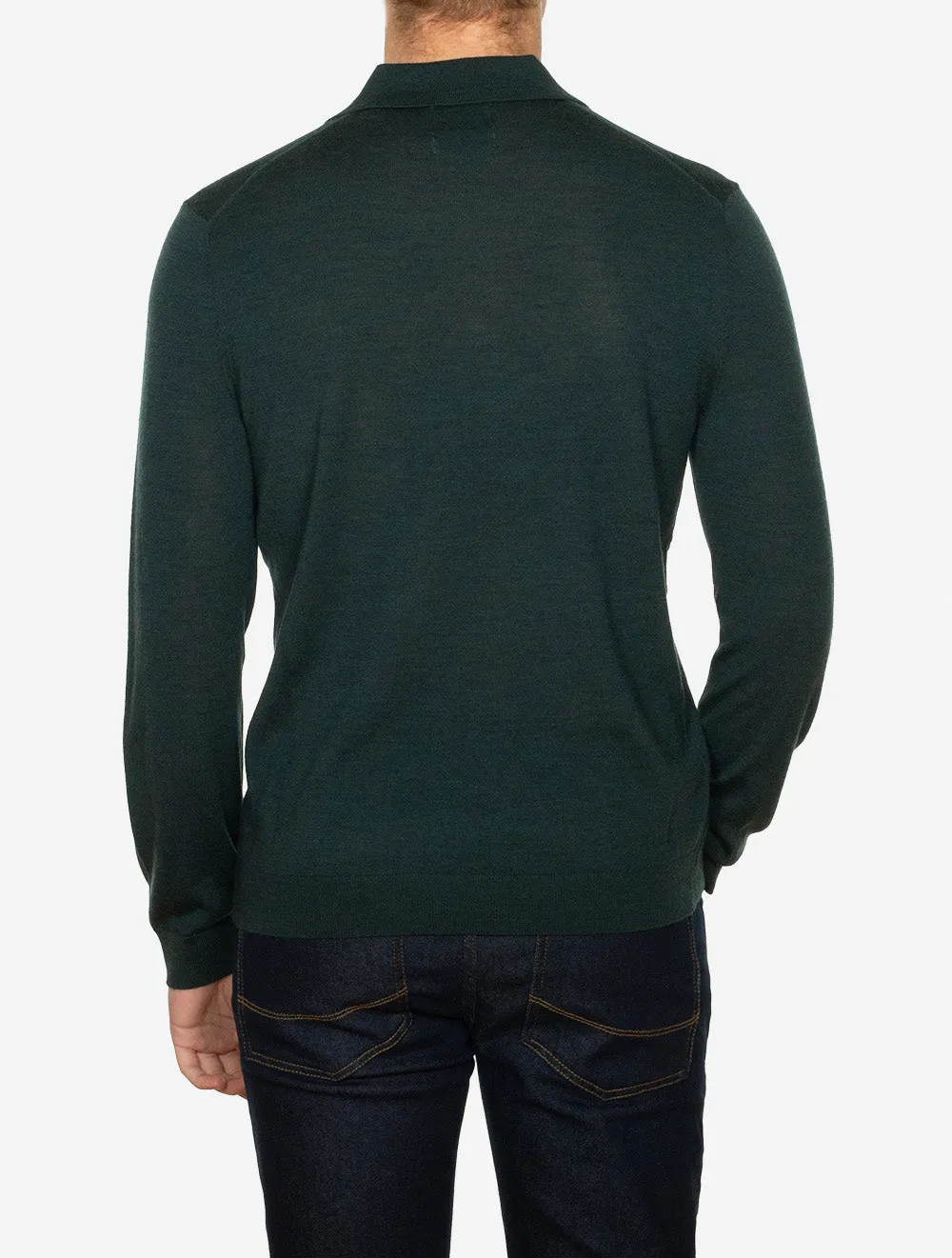 Extra Feine Merinowolle Polo Tartan Grün