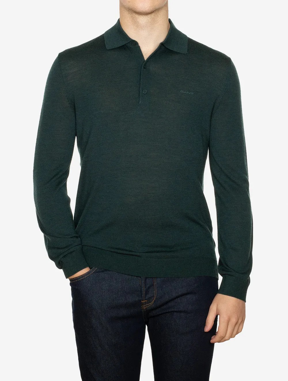 Extra Feine Merinowolle Polo Tartan Grün