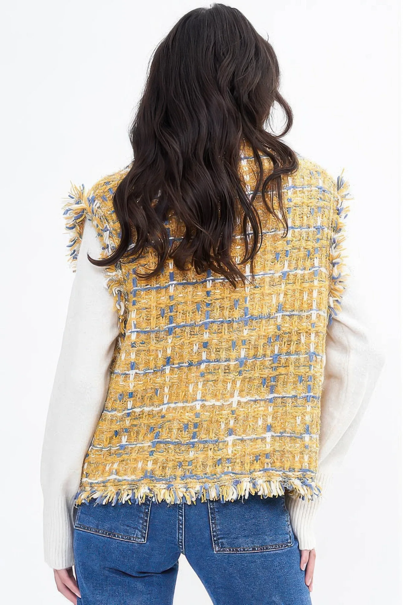FASHNZFAB Karo-Tweed-Weste